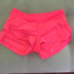 2.5” Neon Pink Lululemon Speed Up Shorts